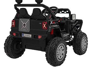 1. Mașină electrică pentru copii, model off-road, cu pneuri mari și detalii realiste.