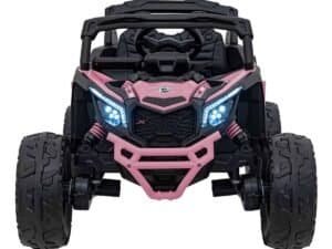 Mașină electrică pentru copii cu design modern și lumini LED, sigură pentru joaca indoor și outdoor.