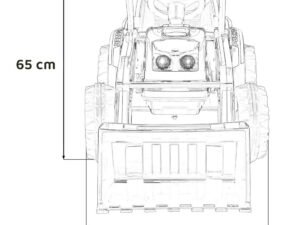 1. Jucărie tractor pentru copii, dimensiuni 65x65 cm, perfectă pentru joacă în aer liber.