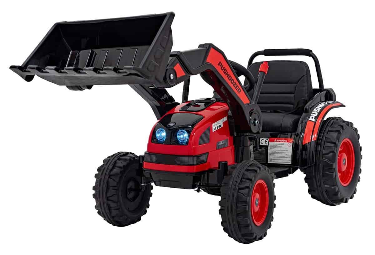 Vehicul jucarie tractor cu lada de transport, ideal pentru copii si gradina; jucarie pentru cei mici.