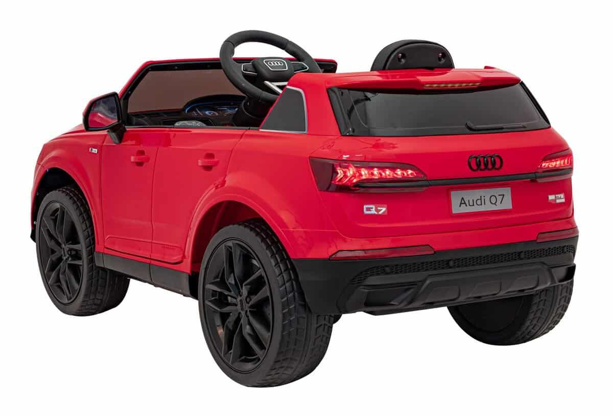 Mașină electrică pentru copii Audi Q7, model miniatură realistă, ideală pentru joacă în exterior.