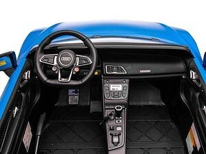 Jucarie pentru copii – masina sport electrica albastra cu control parental.