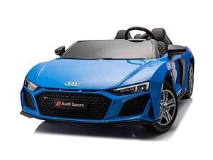 Mașină electrică de jucărie Audi Sport, model sportiv, pentru copii, în culoarea albastru.