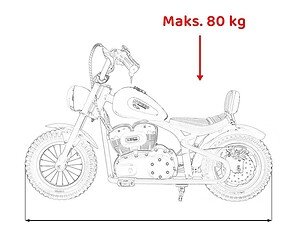 1. Bicicletă electrică pentru copii, robustă, până la 80 kg, ideală pentru joacă.