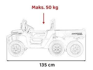 1. Jucărie vehicul pentru copii, toleranță maximă 50 kg, design robust și distractiv.