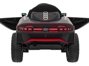 Mașină electrică copii cu design sportiv și lumini LED pentru joacă și aventură.