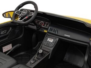 Jucarie casuta pentru copii cu interior de masini sport, design realist.