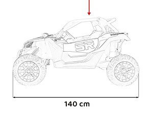 Jucarie electrică pentru copii, ATV de teren, durabil, max 30 kg, ideal pentru aventuri în aer liber.