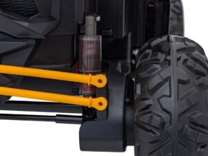 Jucarie copii cu roti mari si suspensie, ideala pentru terenuri accidentate.