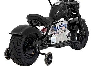 1. Motocicletă electrică pentru copii, design realist și sigur pentru joacă.