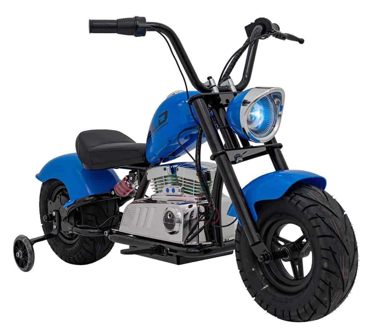 Motocicleta Chopper Warrior vehicul albastru - imagine 6
