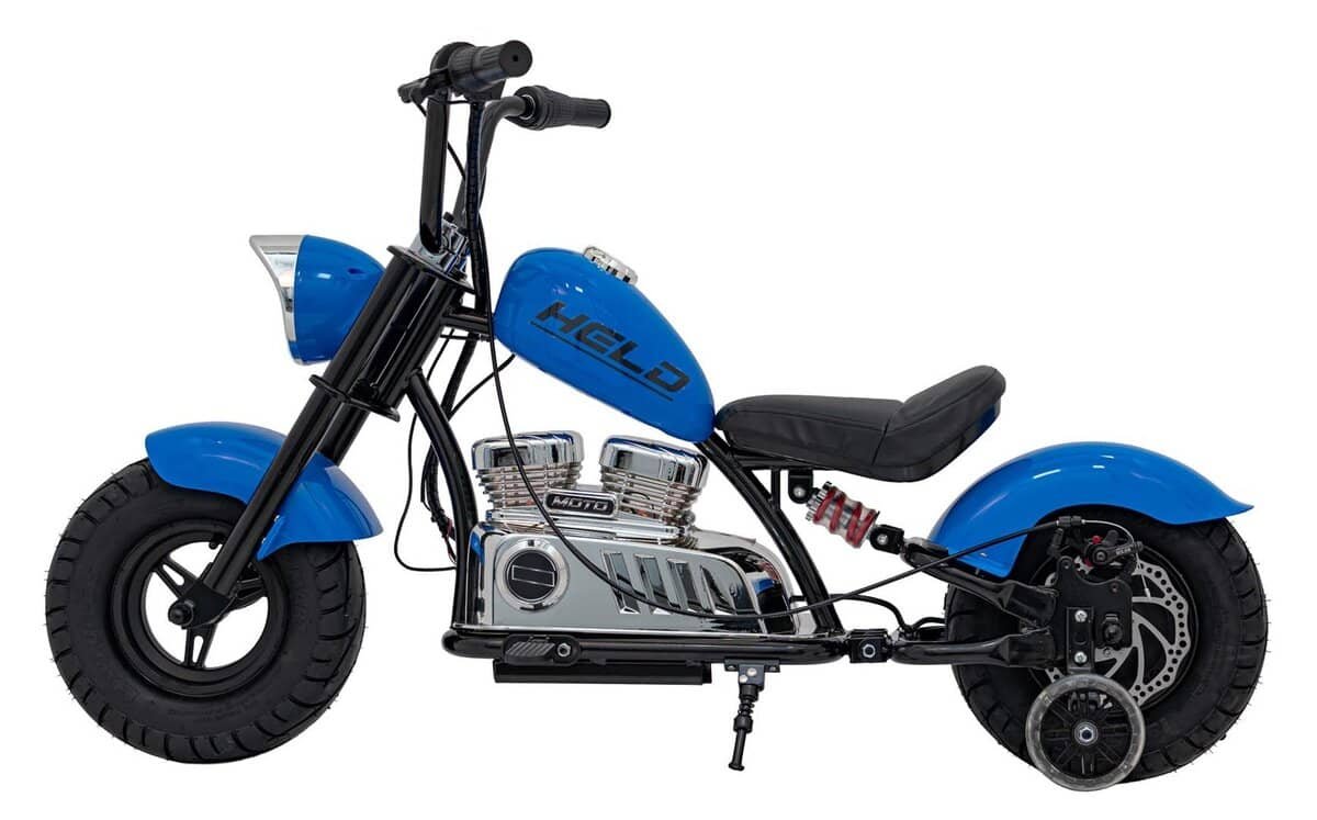 Motocicleta Chopper Warrior vehicul albastru - imagine 8