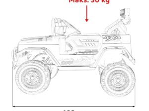Jucărie auto pentru copii, mașină off-road 4x4, capacitate până la 30 kg, ideală pentru distracție în aer liber.