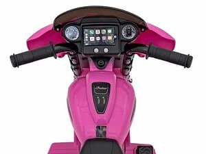 Mașină electrică pentru copii roz, jucarie de exterior, perfectă pentru joacă și distracție.