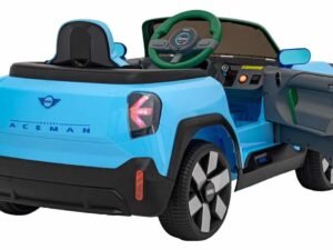 Mașinuță electrică copii Mini Cooper, design modern, ideal pentru joacă și distracție.