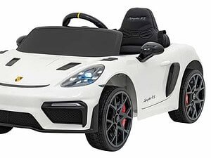 Mașinuță electrică pentru copii cu design sportiv Porsche, perfectă pentru joaca în aer liber.
