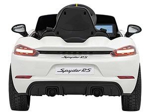 1. Mașină electrică sport pentru copii, model Porsche Spyder RS, alba.