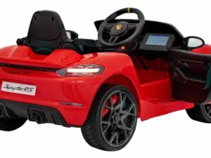 Mașinuță electrică pentru copii Porsche, model sportiv, oferind divertisment și siguranță.