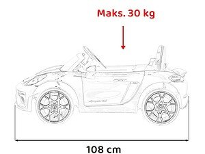 1. Masina de jucarie electrica pentru copii, putere max. 30 kg, design sportiv.