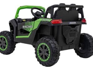 Mașinuță electrică pentru copii, model off-road cu design realist, ideală pentru joacă și aventură.