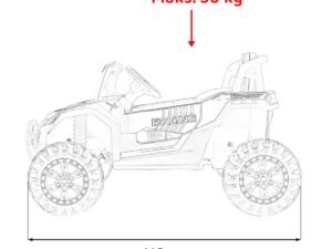 1. Mașină de jucărie pentru copii, cu greutate maximă de 30 kg, design sportiv.