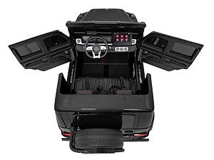 Mașinuță electrică pentru copii, design realist cu volan și ecran digital. Perfectă pentru joacă și distracție în siguranță.