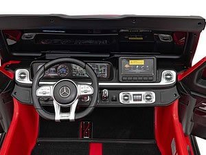 Mașină electrică pentru copii, interior realist cu dashbord și volan Mercedes-Benz. Jucărie educativă și distractivă pentru cei mici.