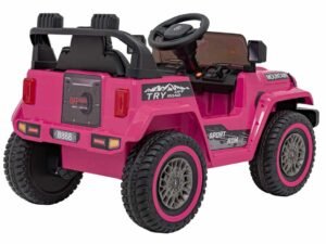 Mașinuță electrică pentru copii roz, jucărie outdoor, divertisment sigur pentru copii.
