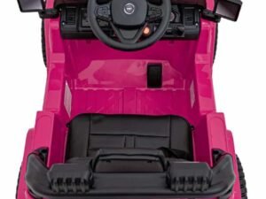 Mini mașină electrică pentru copii, jucărie pentru grădiniță, automobil de plimbare cu volan, design roz, cadou pentru copii, casuta jucariilor.ro.