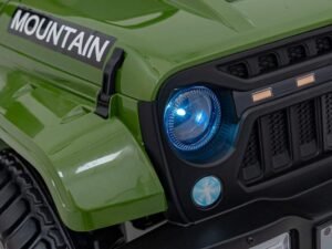 Jucărie mașină electrică de copii, SUV SUV, pentru băieți și fete, maro/ruginie, 12V, cu roți mari, faruri și sunete.