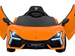 Mașinuță electrică copii roți deschise, câmpie, în stil supercar sport.