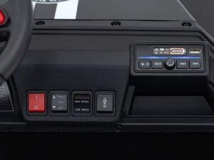 1. Comandă audio și control în mașină cu display și butoane moderne.