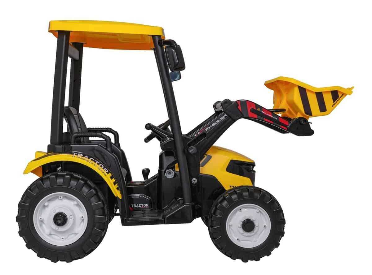 Jucarie tractor pentru copii cu remorcă, ideală pentru joacă și distracție în aer liber.