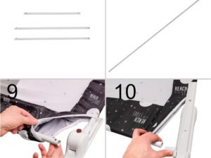 Switches and rods for playhouse structure.