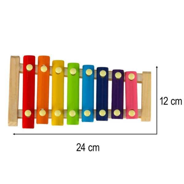 Dulcimer din lemn educațional colorat - imagine 8