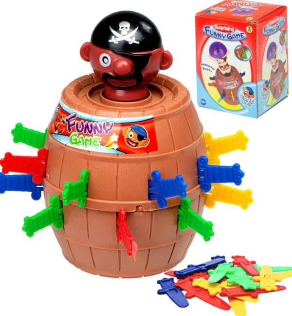 Mad Pirate baril joc arcade joc de înjunghie pirat 9 x 9 x 12