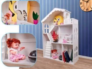 1. Dulap cub pentru jucării și păpuși, mobilier pentru camera copilului.