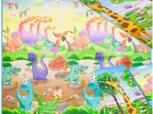 Covoraș educativ din spumă cu două fețe ZOO 200cm x 180cm x 0