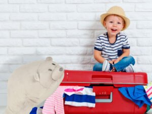 Jucărie urs polar din material pluș pentru copii, perfectă pentru joacă și relaxare.