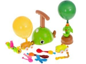 Colorful insect-themed balloon and car toy set for children, educational and fun.