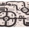 Covoraș de joacă oraș stradă + semne de circulație impermeabil crem 130x100cm - Covoraș subțire