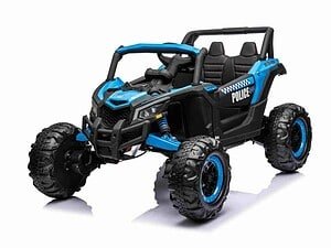 Mașină electrică copii cu design polițist, jucărie sigură și distractivă pentru micuți.