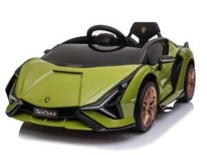 Mașină electrică pentru copii Lamborghini, design sportiv și sigur pentru cei mici.