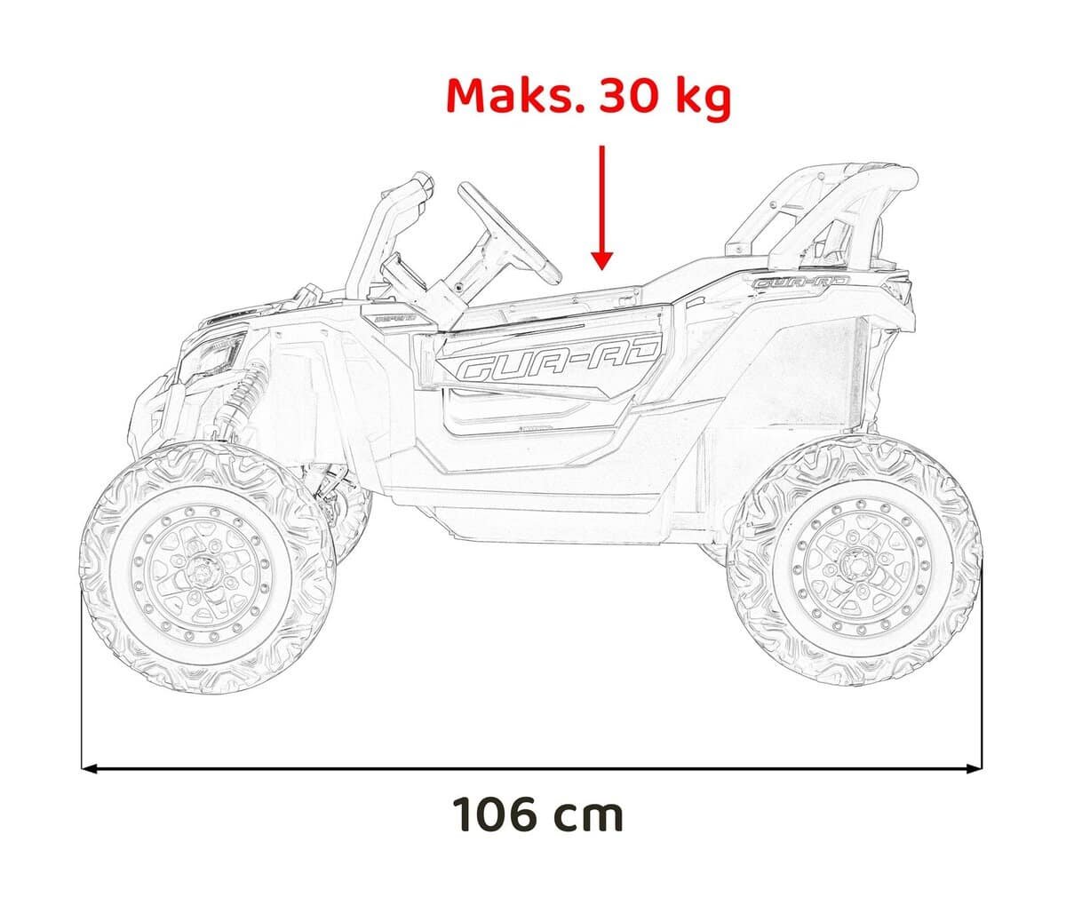 1. Jucarie masina pentru copii, jucarie off-road cu greutate maxima 30 kg, ideal pentru jocuri active.