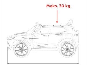 1. Masina jucarie pentru copii, 30 kg, dimensiuni 105 cm, perfect pentru joaca.