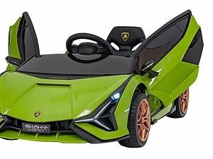 Electrocar pentru copii Lamborghini verde, jucărie electrică sport pentru copii.