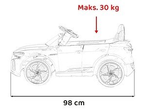 1. Masă maximă încărcare 30 kg, mașinuță electrică pentru copii, jucării sigură.