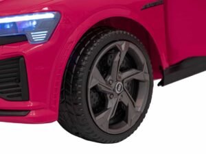 Mașină electrică pentru copii, culoare roz, model sport, jucarie de exterior, cadou pentru copii.