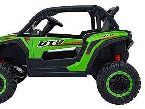 1. Masina de jucarie electrica pentru copii, off-road, verde, durabila, siguranta elevata.