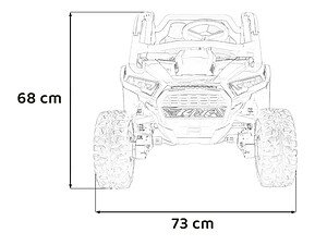 1. Jucărie pentru copii off-road, dimensiuni 73x68 cm, ideală pentru aventuri.
